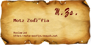 Motz Zsófia névjegykártya